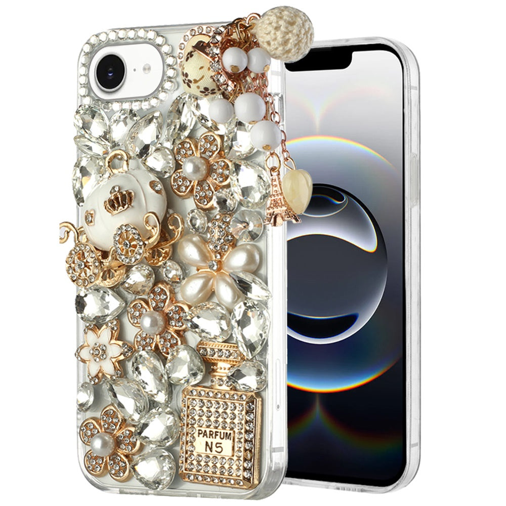 For Samsung Galaxy S25 EDGE Bling Crystal 3D Full Diamonds Luxury Sparkle Rhinestone Hybrid Protective Case Cover