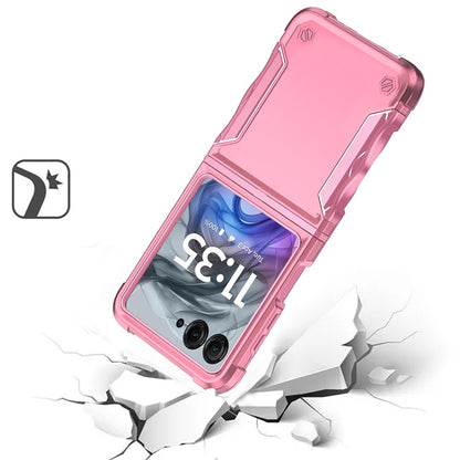 For Motorola Razr 2024 Back Hybrid Slim Fit Thin Lightweight Shockproof Hard PC Bumper Frame 2in1 Armor Protection Case Cover