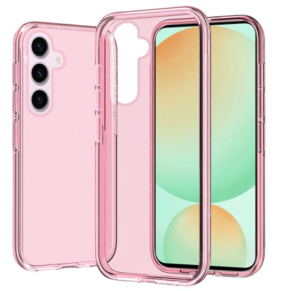 For Samsung Galaxy S24 FE /Fan Edition Transparent Shock Absorption PC + TPU Rubber Gel Thick 3mm Hybrid Silicone Slim Fit Back Case Cover