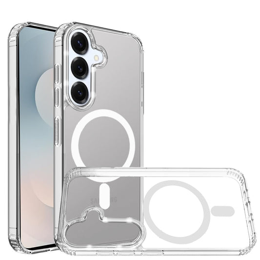For Samsung Galaxy S26 Classic Hybrid True Transparent Shockproof Back Magnetic Case Compatible with MagSafe Case Cover Clear