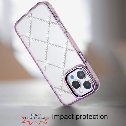 For iPhone 16 Pro Max (6.9") Gem Glitter Diamond Bling Clear Hybrid TPU Cover, Colorful Shockproof Protective Back, Slim Fit for Women Girls Case Cover Black