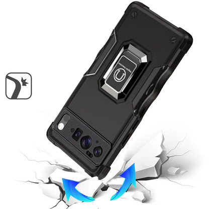 For Google Pixel 10 /Pixel 10 Pro Hybrid Stand Magnetic Ring Holder Kickstand Heavy Duty Rugged Drop Silicone & Hard PC Shockproof Case Cover