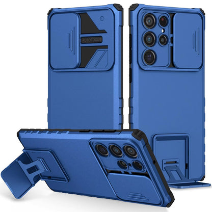 For Samsung Galaxy S25 Ultra Hybrid Hard PC & TPU Rubber Shockproof with Kickstand & Covered Camera Protection Case Cover