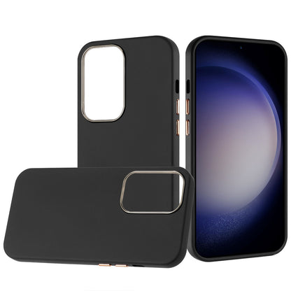 For Apple iPhone 17E /16E Slim Classic Hybrid Around Rubber Gummy Gel Slick Hard PC Silicone TPU Chromed Button Case Cover