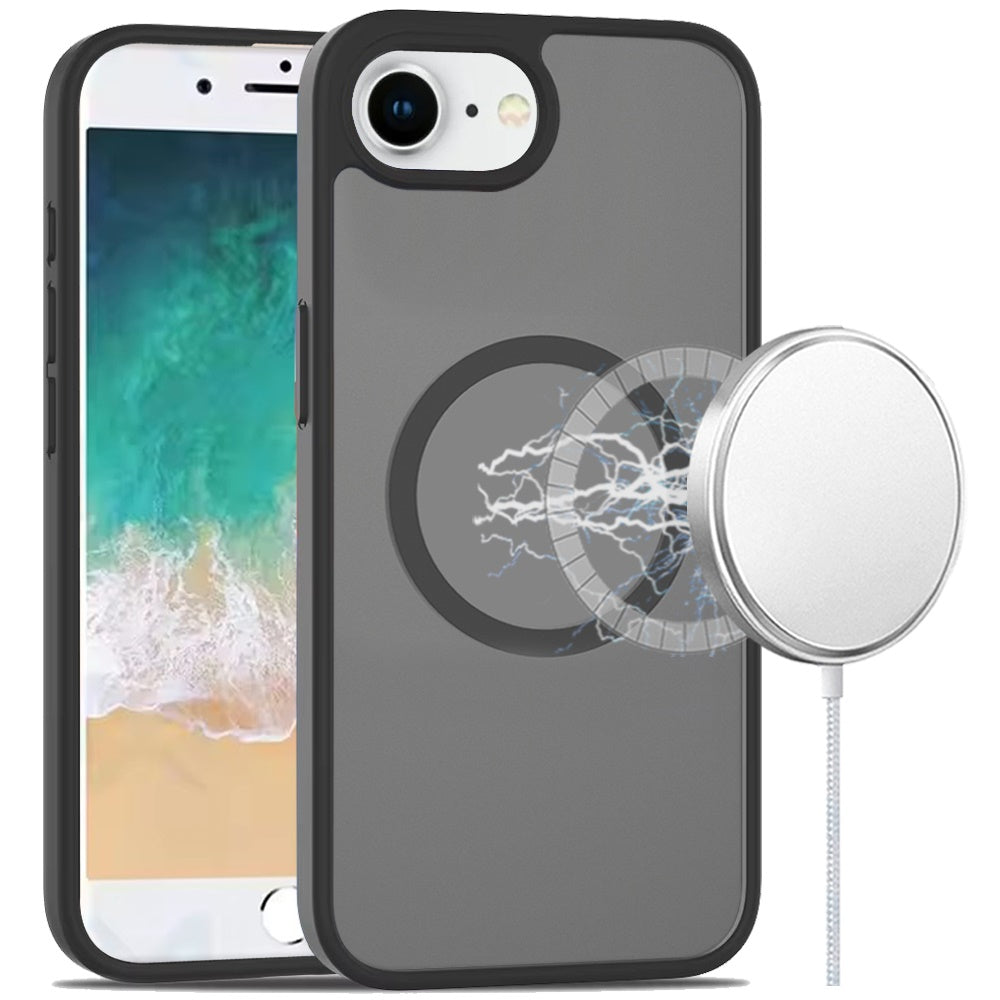 For Apple iPhone 17E /16E MagSafe Compatible Case Hybrid Soft TPU Bumper Hard Translucent Matte Back Slim Shockproof Case Cover Cosmic Orange