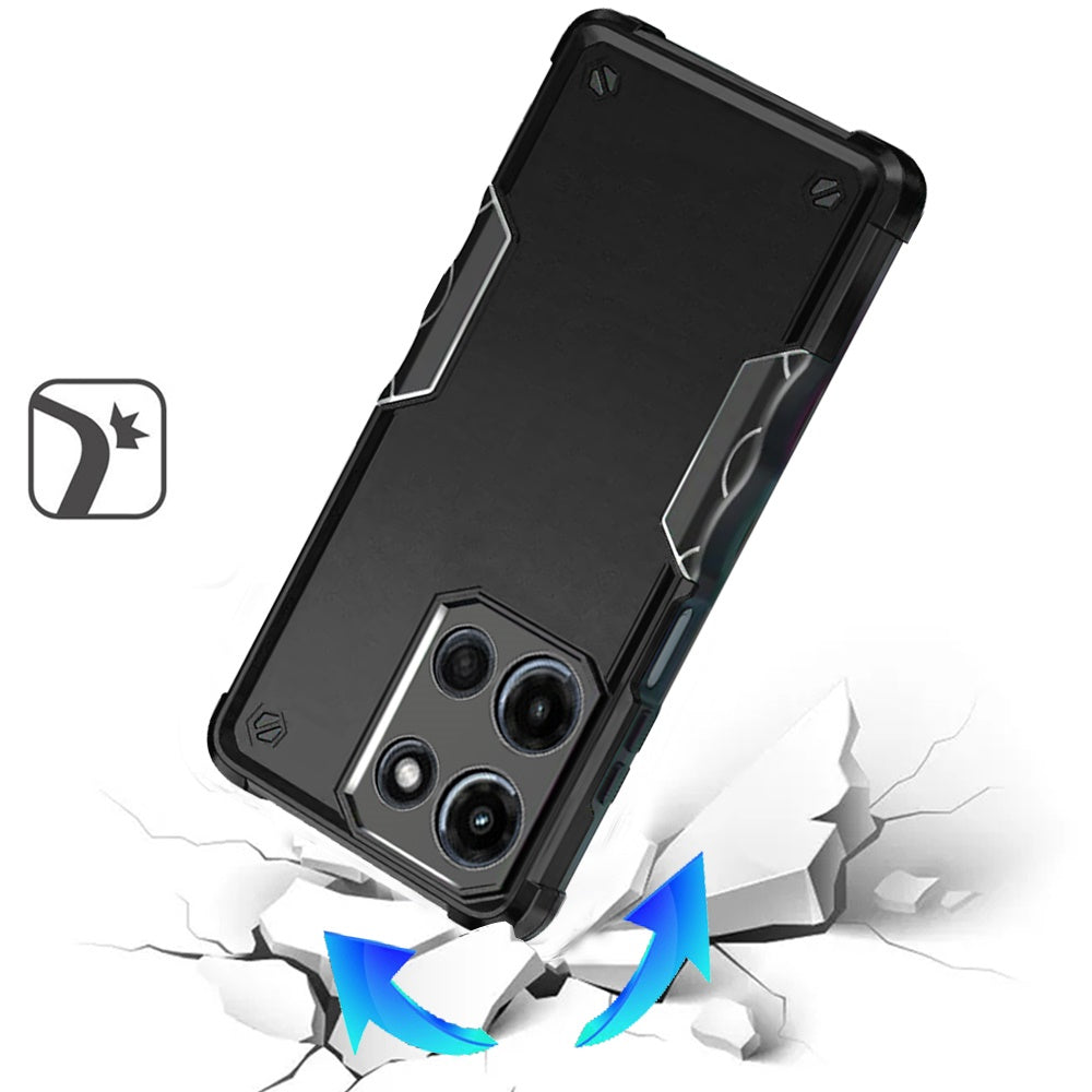 For Motorola Edge 2025 Premium Slim Fit Back Hybrid Lightweight Shockproof 2-in-1 Hybrid Hard PC Bumper Frame Armor Case Cover