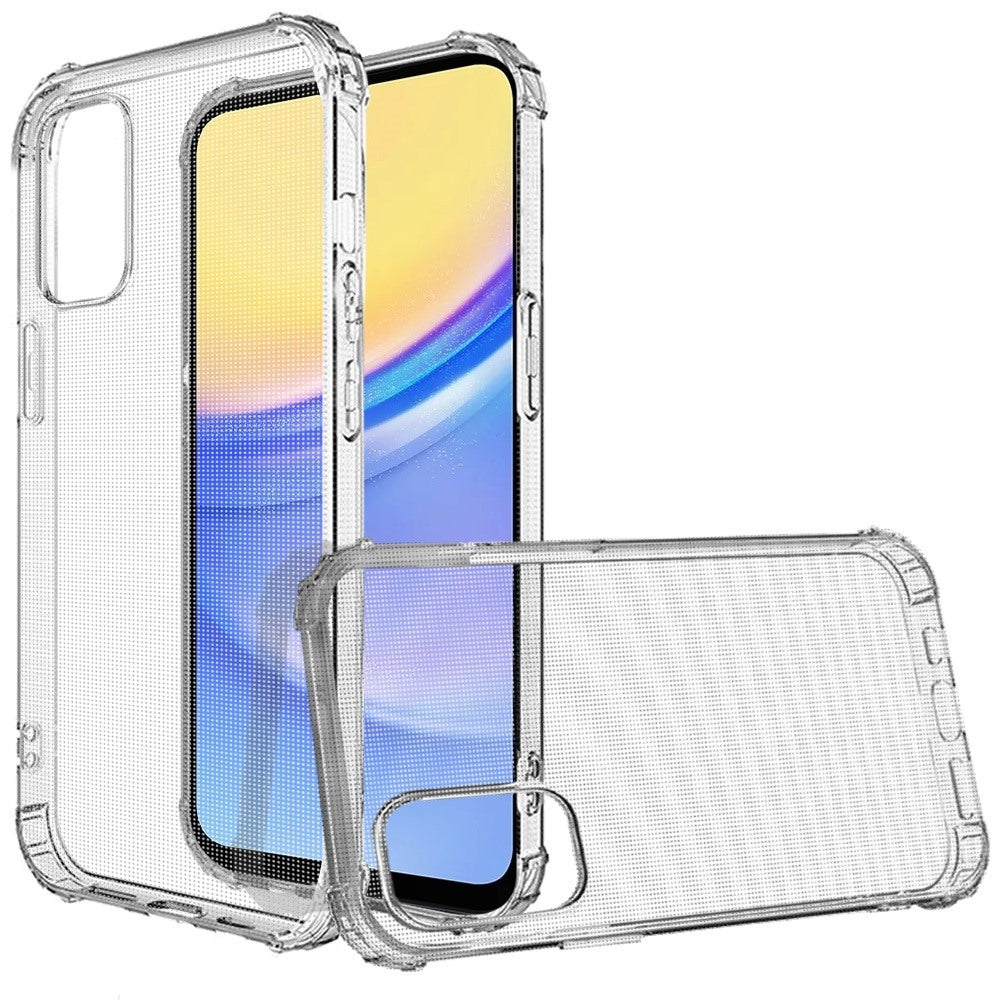 For Samsung Galaxy A16 5G Hybrid Clear TPU Bumper, Shockproof, Rubber Silicone 4 Corners Gel, Lightweight, Protective Slim Back Case Cover Clear