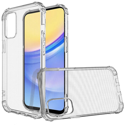 For Samsung Galaxy A16 5G Hybrid Clear TPU Bumper, Shockproof, Rubber Silicone 4 Corners Gel, Lightweight, Protective Slim Back Case Cover Clear