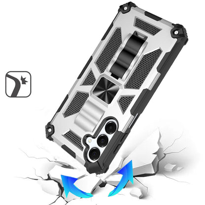 For Samsung Galaxy A16 5G Hybrid Shockproof [Military Grade] Rugged Protective with Magnetic Car Mount & Invisible Stand Case Cover