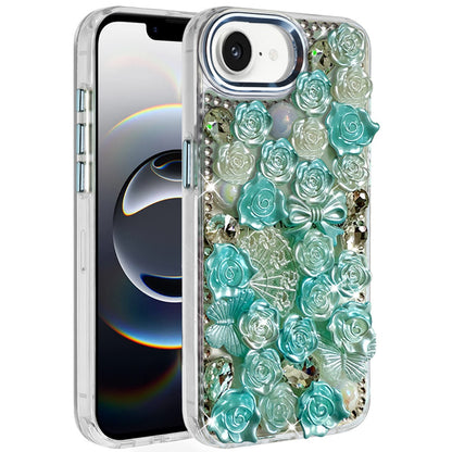 For Samsung Galaxy S26 Ultra Muti-Color Floral Fashion Bling Crystal 3D Full Diamonds Stones Sparkle Rhinestone Glitter Hybrid Case Cover