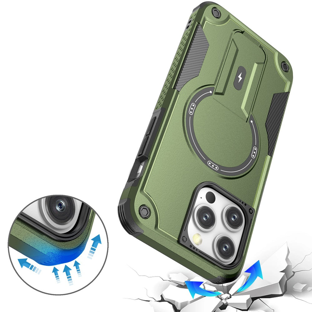 For Samsung Galaxy S25 Ultra Magnetic Invisible Kickstand Holder with Magsafe, Slim Fit Shockproof Hybrid Military Grade Heavy Duty Case Cover