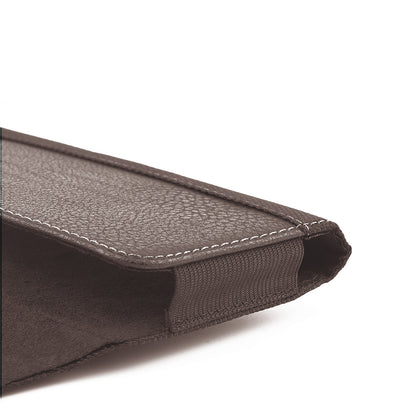 For Apple iPhone 16 Pro (6.3") Universal Premium Horizontal Leather Case Pouch Holster with Magnetic Closure Belt Clip & Belt Loops Holster [Brown]