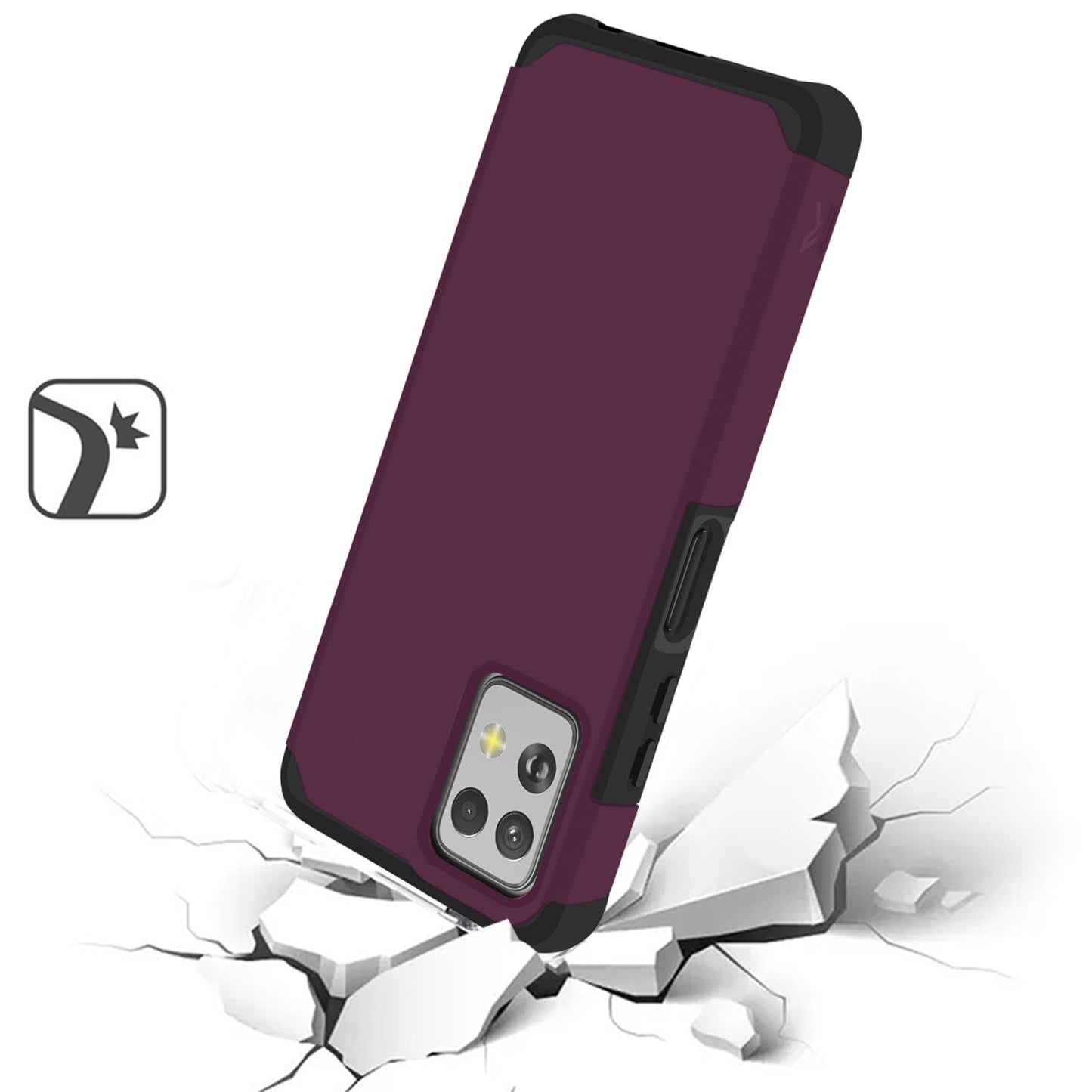 For Motorola Moto G Power 5G 2023 Fashion Graphic Design Hybrid 2in1 Tough Strong Hard PC TPU Frame, Magnet Mount Friendly, Shockproof Protection Case Cover Dark Purple