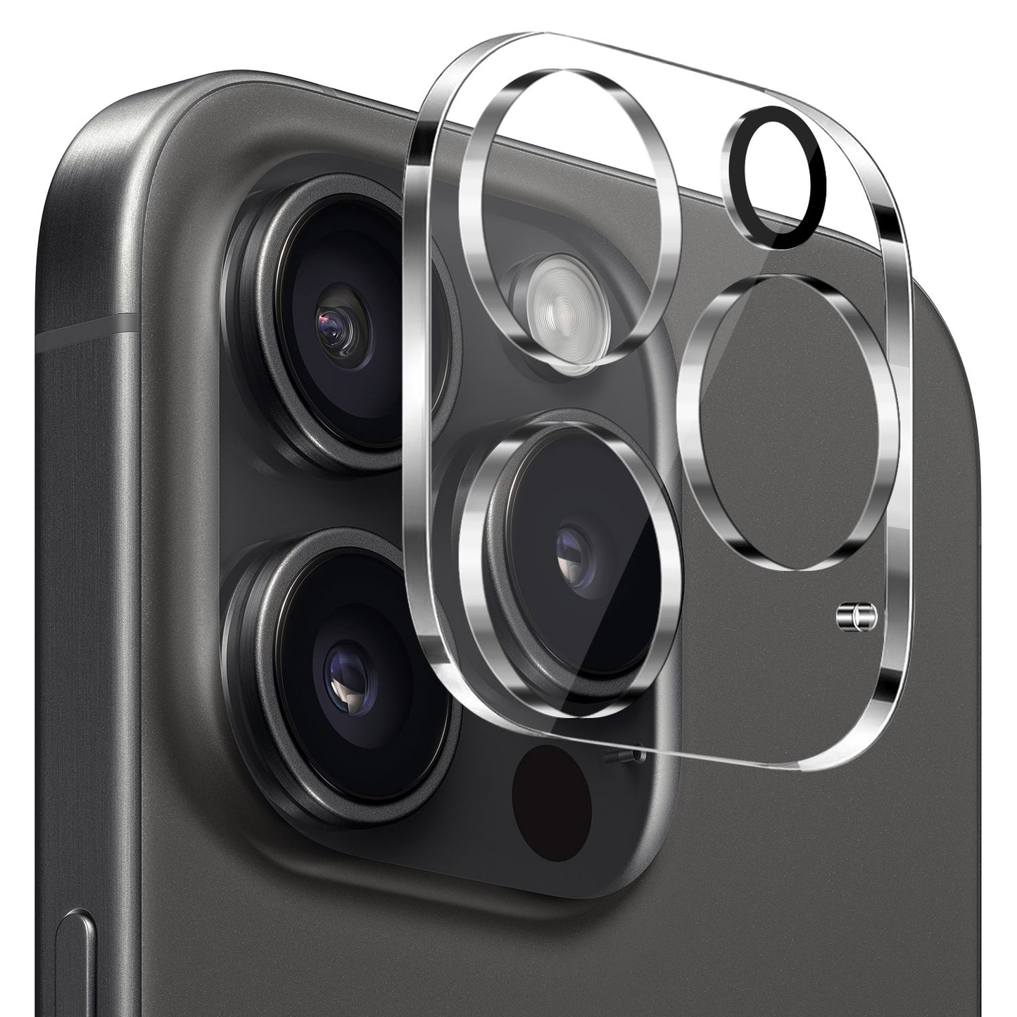 Camera Lens Protector for iPhone 15 Pro (6.1") Camera Clear Tempered Glass 2.5D Scratch Resistant HD Transparent Anti Fingerprint Protective Lens Guard Cover Clear