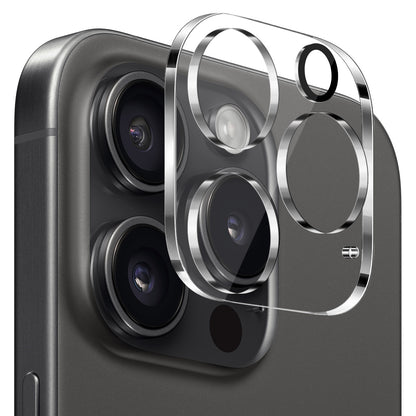 Camera Lens Protector for iPhone 15 Pro (6.1") Camera Clear Tempered Glass 2.5D Scratch Resistant HD Transparent Anti Fingerprint Protective Lens Guard Cover Clear