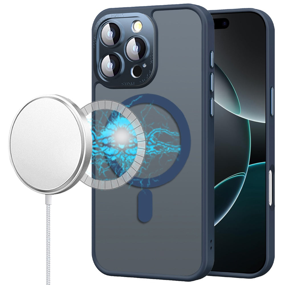 For Apple iPhone 16 Pro (6.3") Complete Protection HQ Hybrid with Metal Tempered Camera Glass, MagSafe Compatible Case Cover