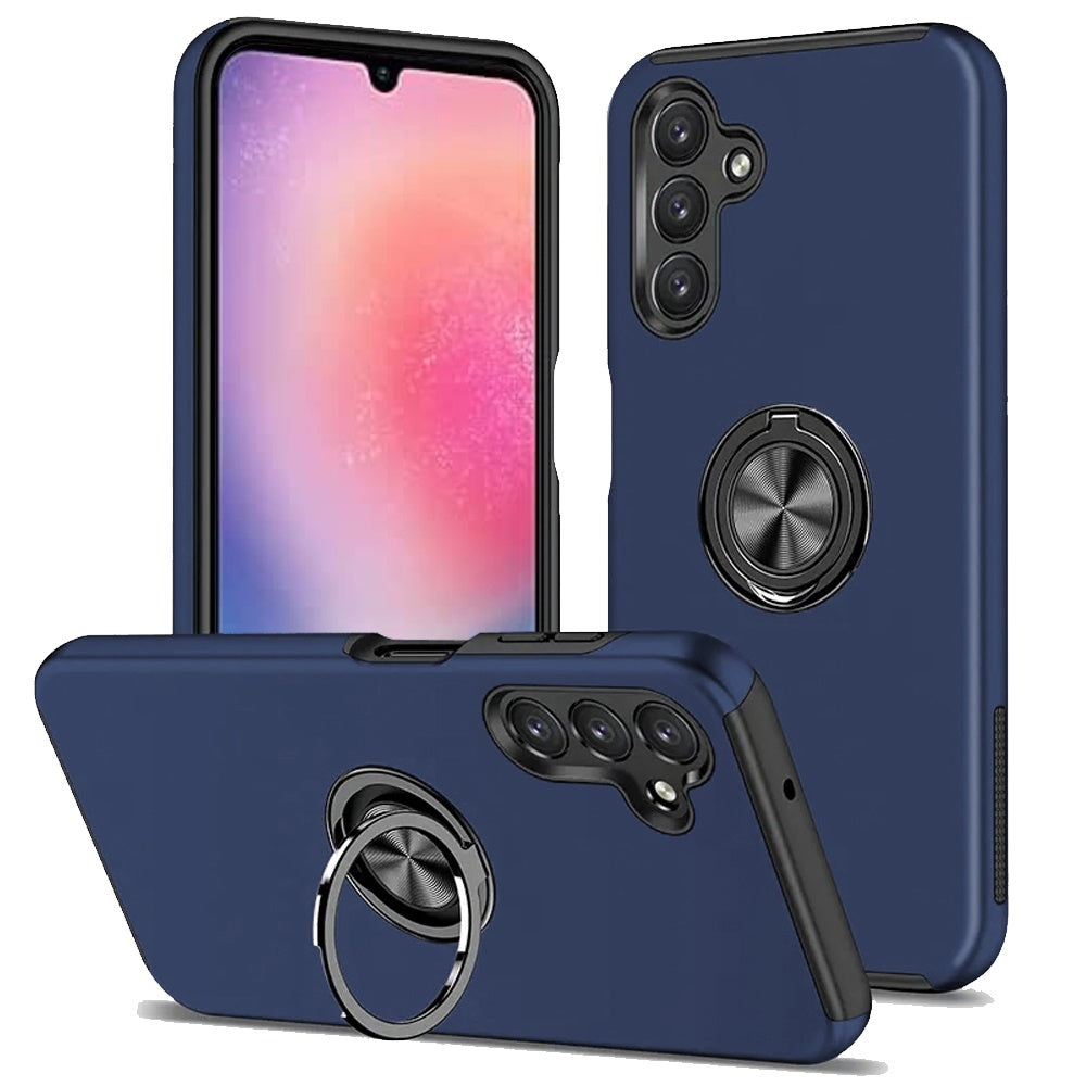 For Samsung Galaxy A26 Hybrid 360 Degree Rotatable Metal Invisible Ring Stand Holder Slim Fit Magnetic Car Mount Shockproof Case Cover