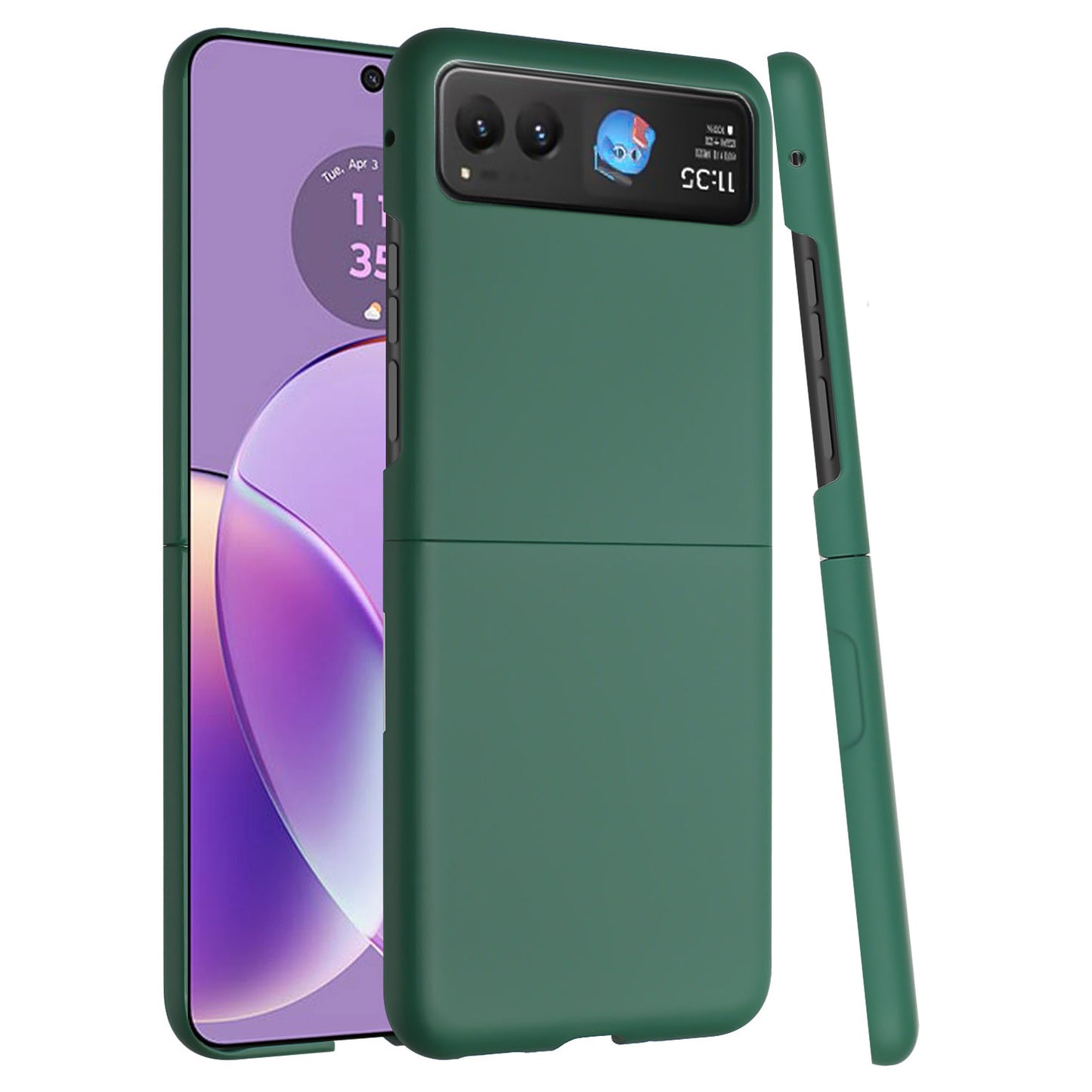 For Motorola Razr 2025 Snap-On Flip Premium Matte Finish Slim Lightweight Protective PC + Rubber TPU Hard Shell Case Cover