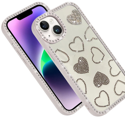 For Samsung Galaxy A57 Spread Love Glitter Shimmer Bling Diamond Edge Hybrid Drop Protection Shockproof Design Case Cover