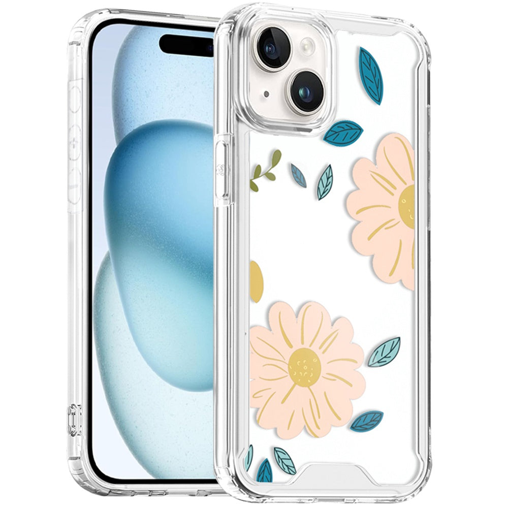 For iPhone 15 (6.1") Beautiful TPU Design, Slim Shockproof Soft Cover for Women and Girls, Stylish Protective Case Cover