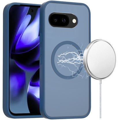 For Google Pixel 9A MagSafe Compatible Case Hybrid Soft TPU Bumper Hard Translucent Matte Back Slim Shockproof Case Cover