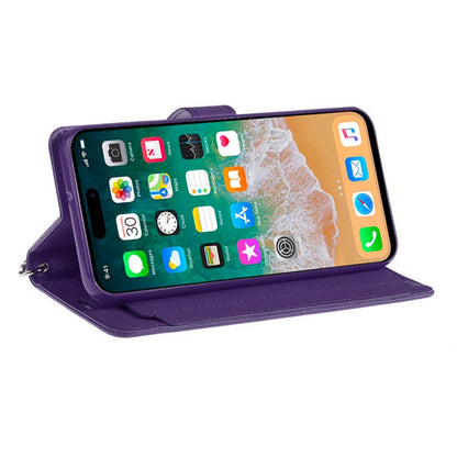 For iPhone 16 Pro Max (6.9") Wallet Cases PU Leather with Credit Card /ID /Cash Holder Slot Dual Flip Book Pouch, Stand and Strap Case Cover