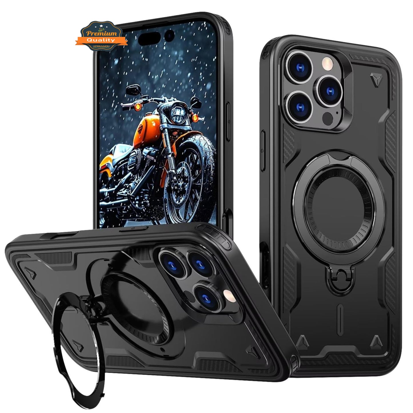 For Apple iPhone 17 AIR Ring Holder Military-Grade Shockproof, Magnetic Kickstand, Large Twisting Compatible with MagSafe Case Cover