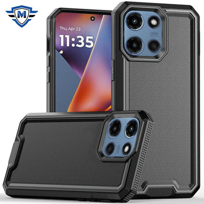 For Motorola Moto G 5G 2025 Premium Fused Hybrid Tough Strong Hard PC TPU Rubber Shockproof Drop Protection Impact Case Cover