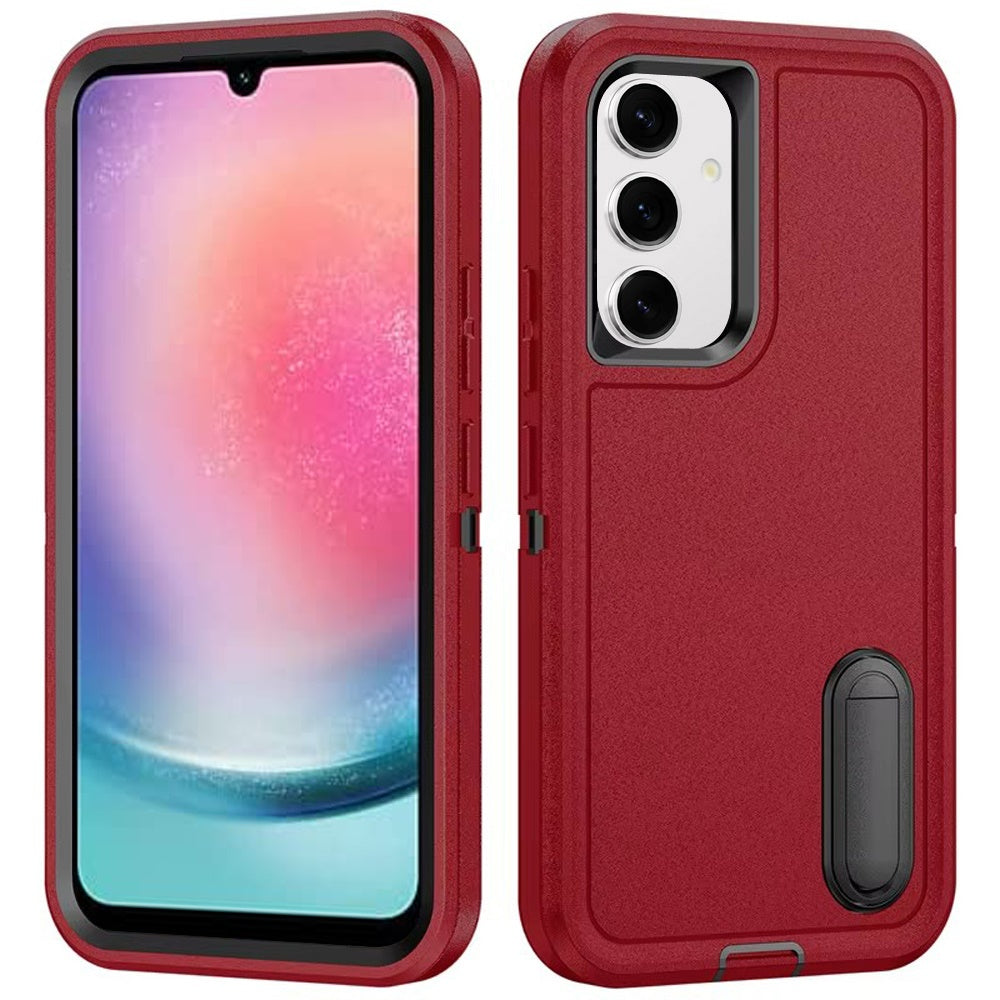 For Samsung Galaxy A26 Hybrid 3 Layers Hard 3in1 Shockproof with Kickstand Heavy Duty Hard TPU Rubber Anti-Drop Case Cover