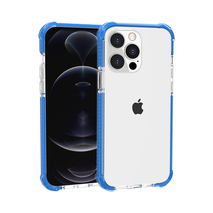 For Apple iPhone SE 3 (2022) SE/8/7 Hybrid Transparent Acrylic Rubber Gummy Hard PC Silicone TPU Color Bumper Frame Shockproof Case Cover