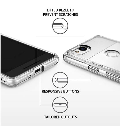 For Apple iPhone 15 Pro (6.1") Slim Frame Shockproof Hybrid Rubber Silicone Gummy TPU Clear Hard PC Back Protective  Phone Case Cover