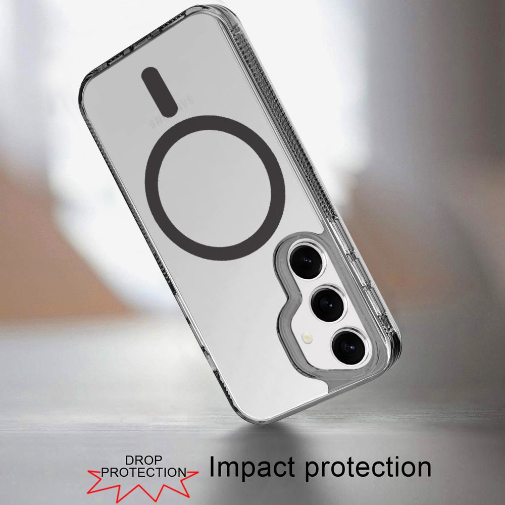 For Samsung Galaxy S26 MagSafe Compatible Integrated Technology Clean Transparent Hybrid Armor TPU Frame Case Cover