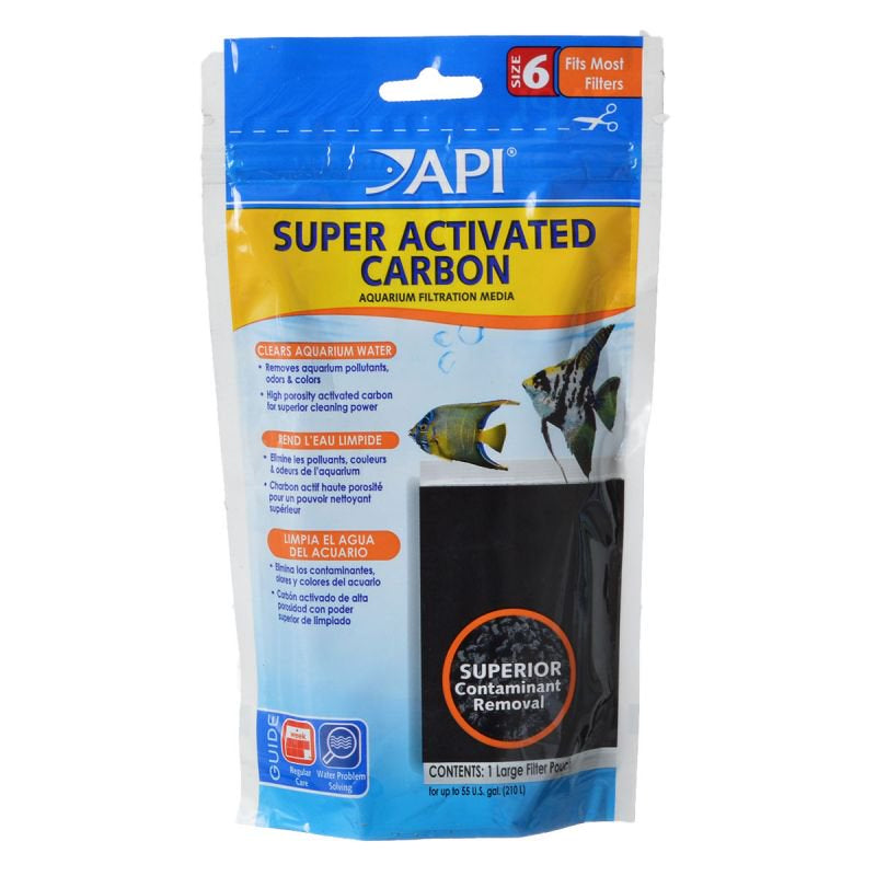 API Super Activated Carbon Size 6 [Aquarium Supplies] 6 count