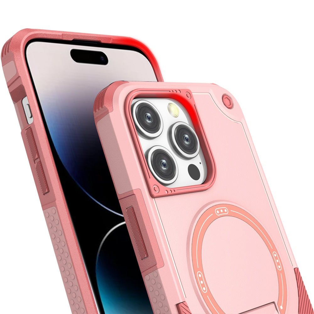 Magnetic Invisible Kickstand Holder with Magsafe, Slim Fit Shockproof Hybrid Military Grade Heavy Duty