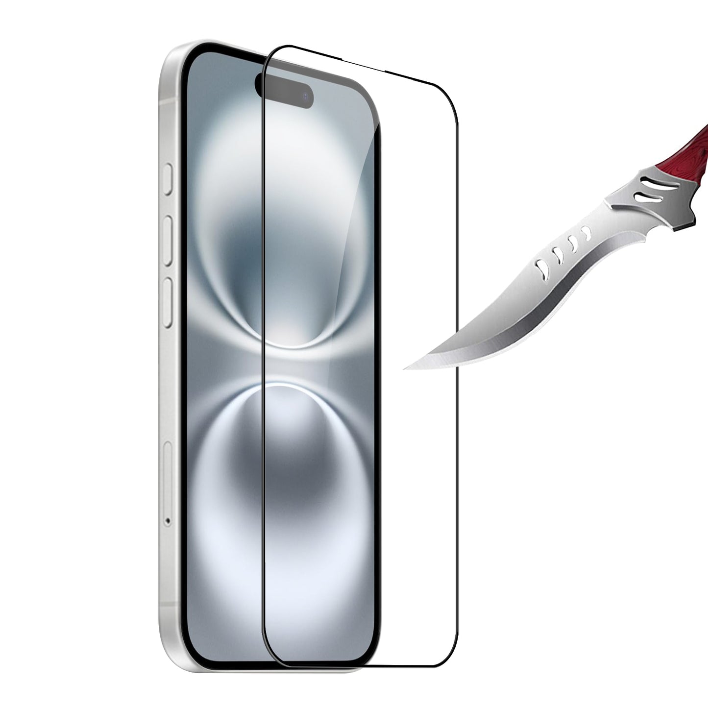 For Apple iPhone 17 /17 Air /17 Pro/ 17 Pro Max Tempered Glass Screen Protector [Full Coverage] Curved Black Edged 9H Hardness Glass Screen Protector Protector