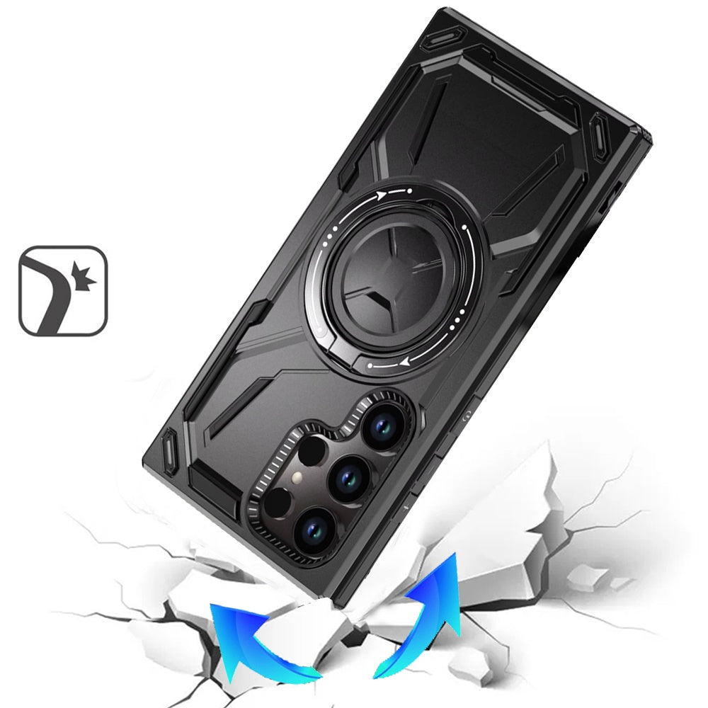 For Apple iPhone 11 Hybrid Magnetic Ring and 360° Rotational Kickstand with MagSafe Compatible, Military Grade Drop Protection Case Cover