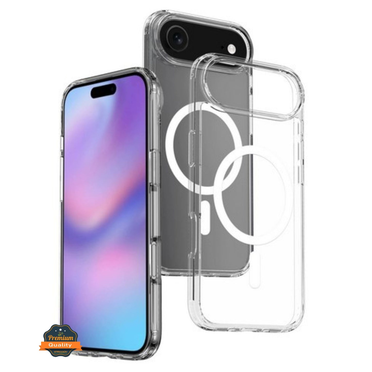 For Apple iPhone 17 Pro Hybrid Clear Case Compatible with MagSafe Shockproof Protective Transparent Back, Slim Fit, Wireless Charging Ready Case Cover Clear