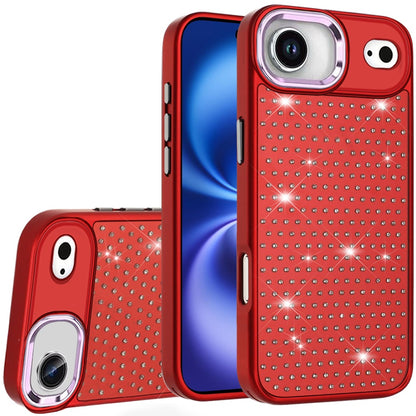 For Apple iPhone 17 AIR Bling Diamond Metallic, Full Sparkle Chrome Edged Hybrid Protective Shockproof Case Cover