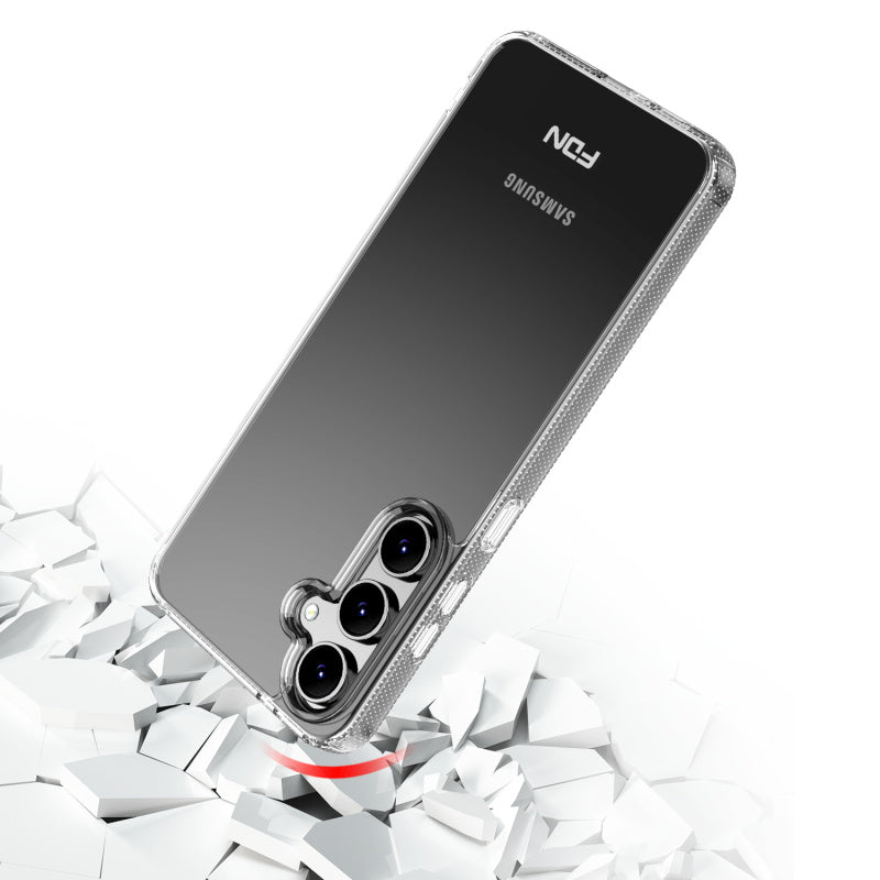 For Shockproof Bumper Hybrid Protective Phone Case Gummy TPU Cover for Samsung Galaxy S24 Fan Edition - Highly Transparent Clear / Transparent Clear Case Cover Clear