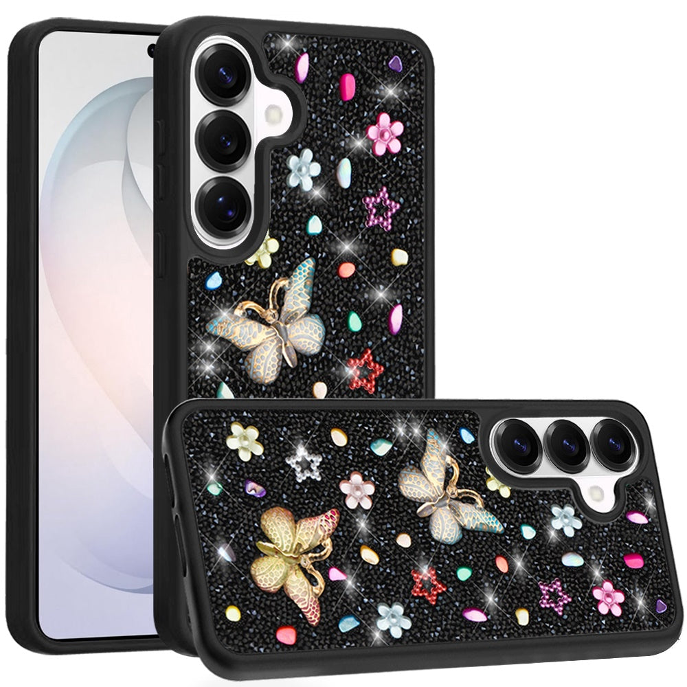 Phone Case for Samsung Galaxy S26+ / S26 Plus 3D Butterfly Diamond Bling Glitter Shockproof Stylish Protective Luxury Hybrid Sparkly Durable Grip Design Cover