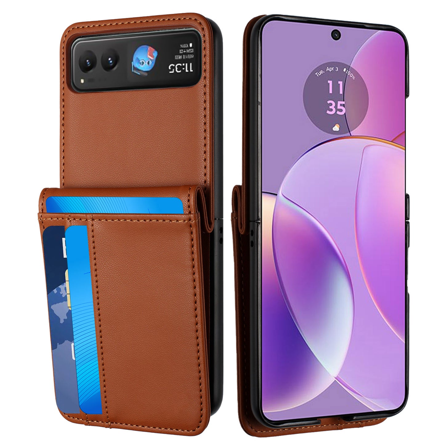 For Motorola Razr 2025 Wallet Case PU Leather Back Storage with Card ID Slot, Pocket Holder, Hybrid Protective Case Cover