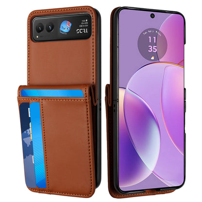 For Motorola Razr 2025 Wallet Case PU Leather Back Storage with Card ID Slot, Pocket Holder, Hybrid Protective Case Cover