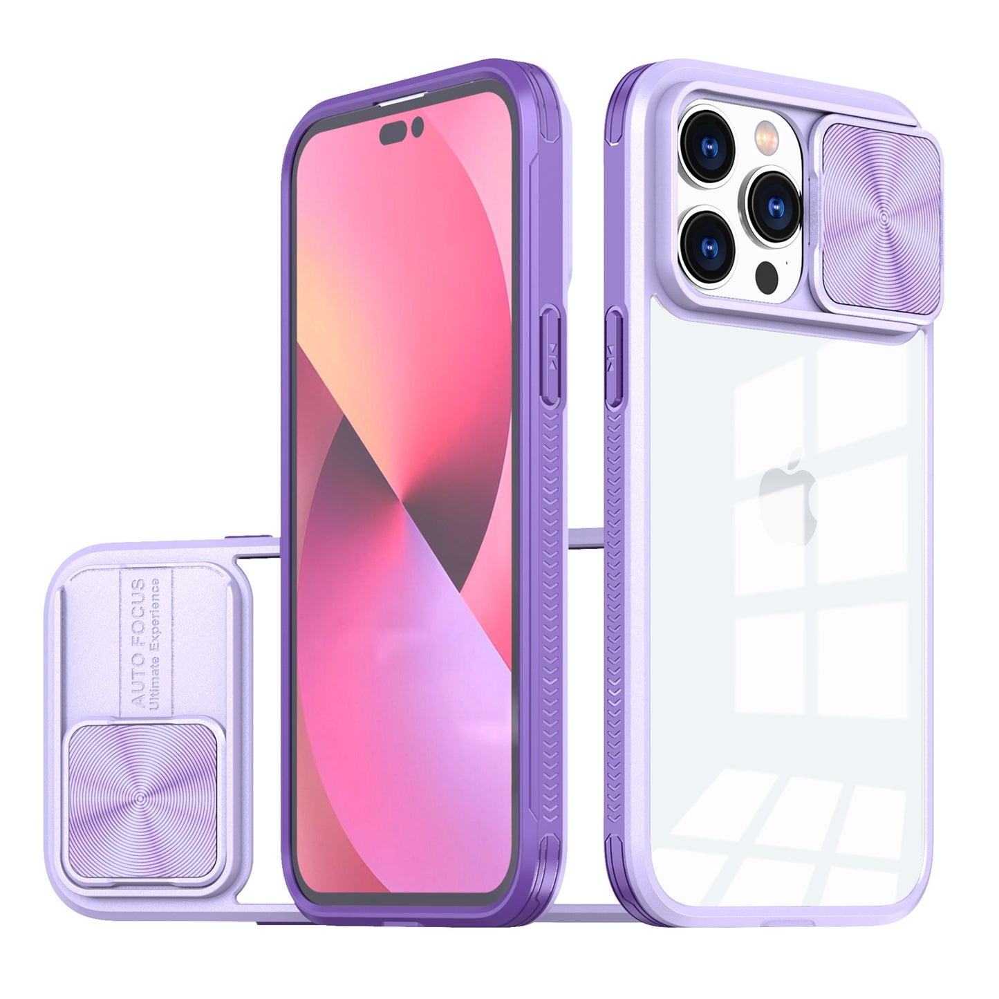 For Samsung Galaxy S25 Fan Edition /Galaxy S25 FE Hybrid Cases with Sliding Camera Cover Transparent Shockproof Bumper TPU Protective Case Cover Purple