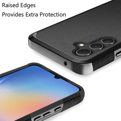 Phone Case for Samsung Galaxy A15 5G Rugged Shockproof Heavy Duty Hybrid Armor Anti Slip Durable Grip Dual Layer Protective Hard Shell Cover Black