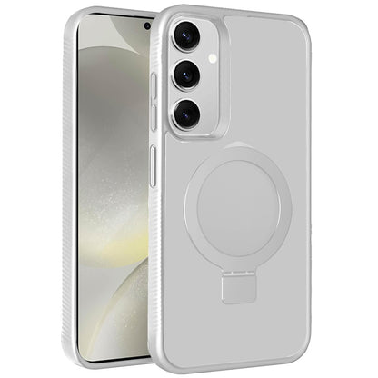 For Samsung Galaxy S25 /S24 Magnetic Circle Kickstand with MagSafe Compatibility, Matte Skin, Rugged Bumper, and Ring Holder Case Cover