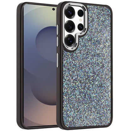 For Samsung Galaxy S26 Ultra Crystal Sparkle Diamond Glass Full Mini Glitter Bling Frame TPU Hybrid Protective Case Cover