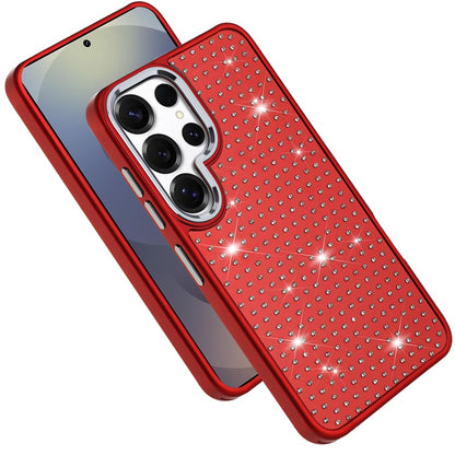 For Samsung Galaxy S26 Ultra Bling Diamond Metallic, Full Sparkle Chrome Edged Hybrid Protective Shockproof Case Cover
