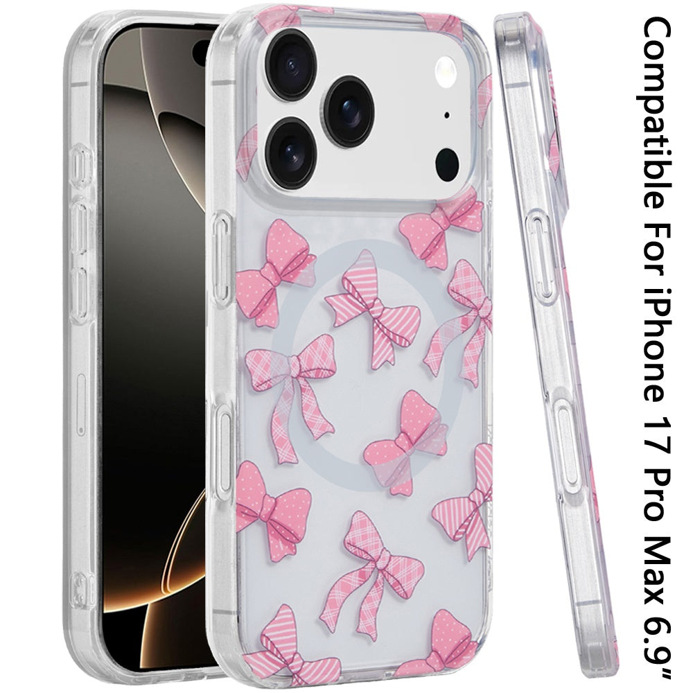 For Apple iPhone 17 Stylish Pattern Fashion IMD Printed Design TPU Slim Shockproof Protective with Magnetic Back Case Cover