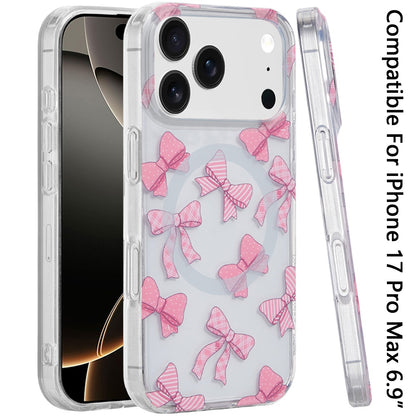 For Apple iPhone 17 Stylish Pattern Fashion IMD Printed Design TPU Slim Shockproof Protective with Magnetic Back Case Cover