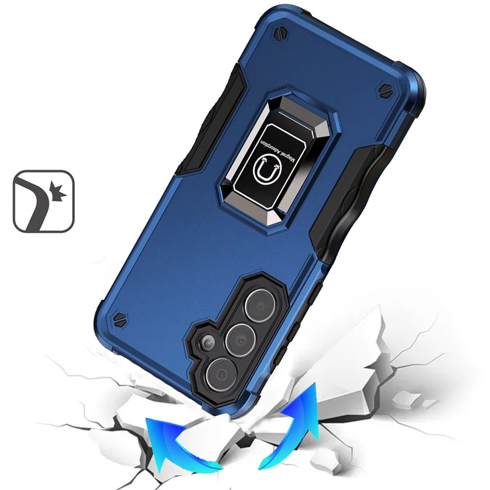 Hybrid Stand Magnetic Ring Holder Kickstand Heavy Duty Rugged Drop Silicone & Hard PC Shockproof